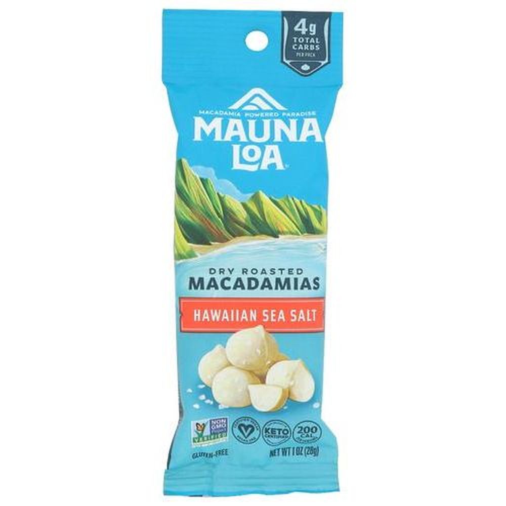 Mauna Loa Hawaiian Sea Salt Dry Roasted Macadamias, 1 Ounce -- 12 Per Case