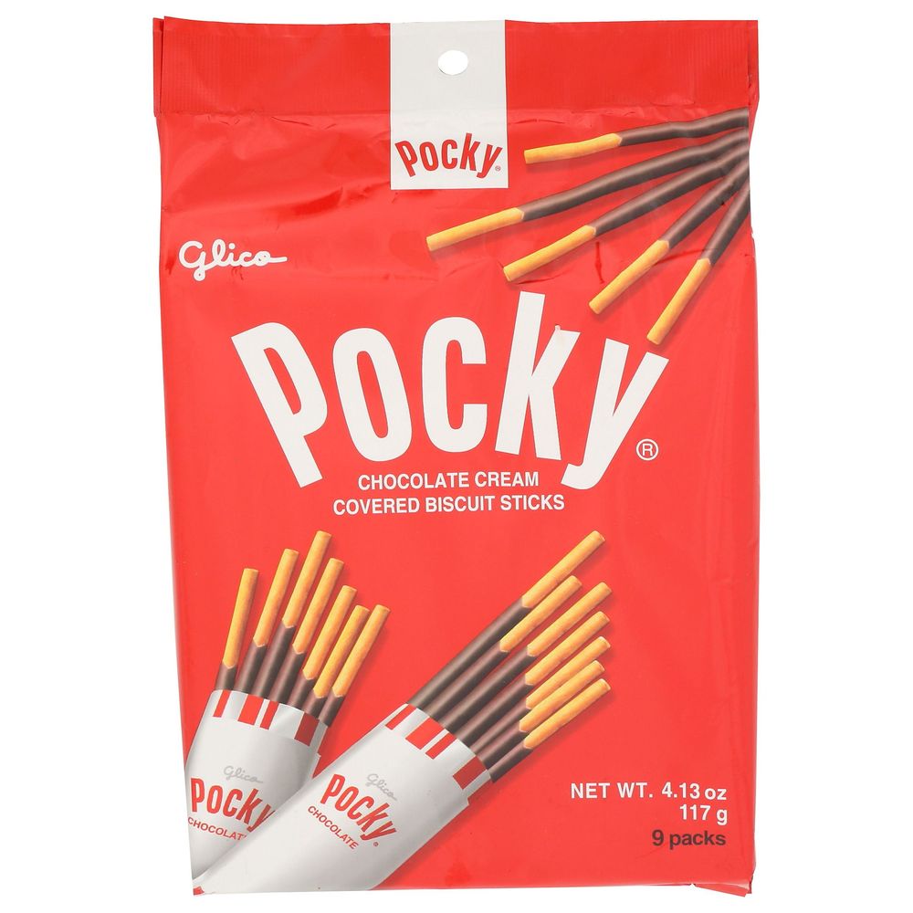 Glico Pocky Chocolate Cream Covered Biscuit Sticks, 4.13 Ounce -- 5 Per Case