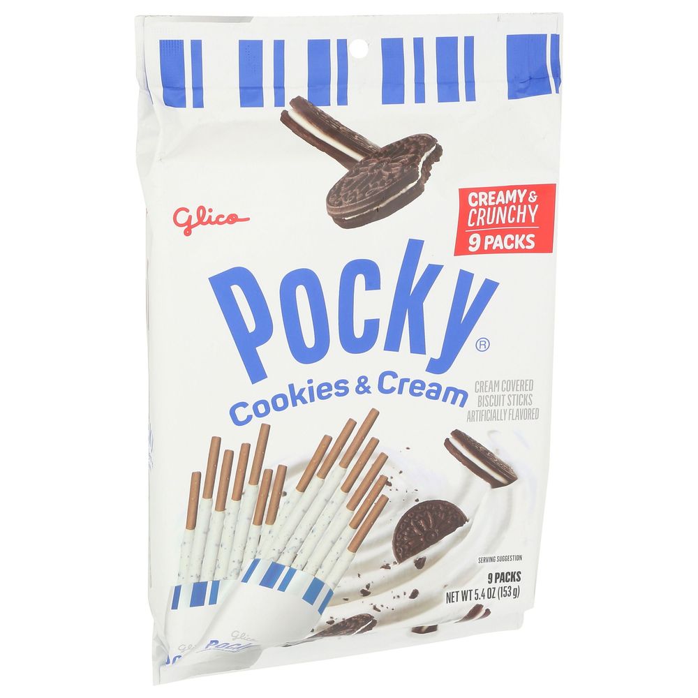 Glico Pocky Cookies And Cream Biscuit Stick, 5.4 Ounce -- 5 Per Case