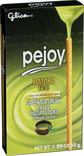 Glico Pejoy Matcha Green Tea Cream Filled Biscuit Sticks, 1.98 Ounce -- 10 Per Case