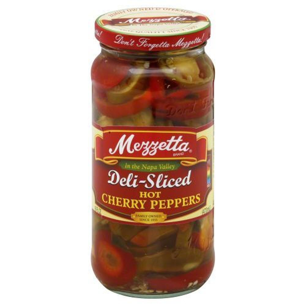 Mezzetta Sliced Hot Cherry Peppers, 16 Ounce -- 6 per case