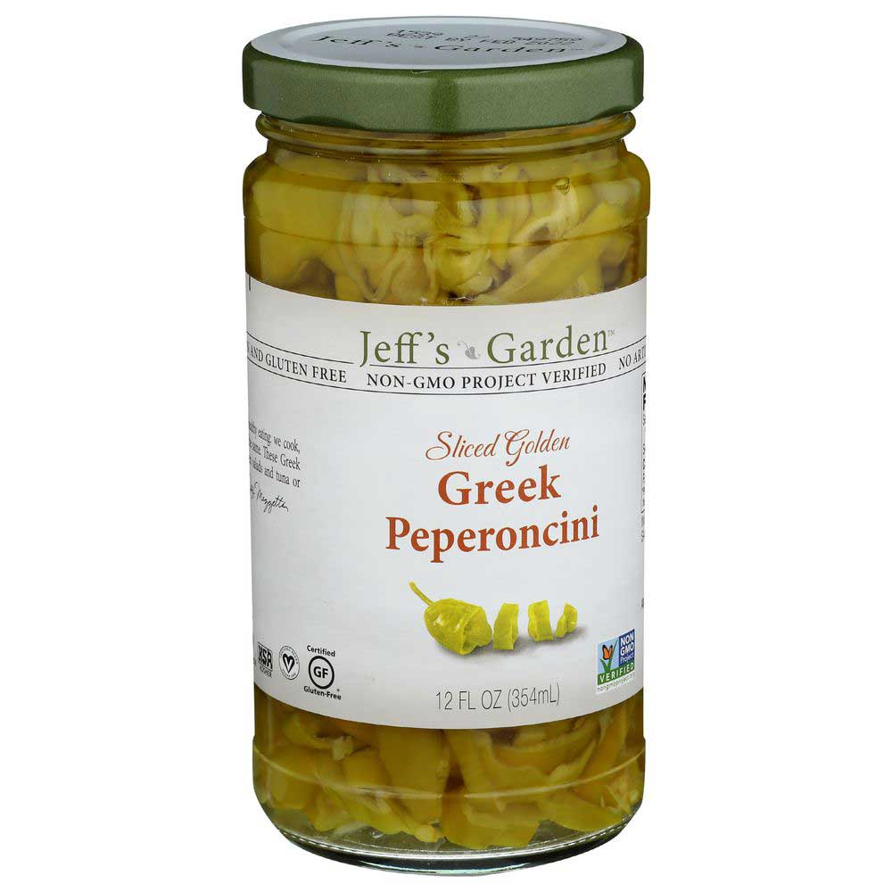 Jeff's Natural Sliced Golden Greek Peperoncini, 12 Ounce -- 6 Per Case