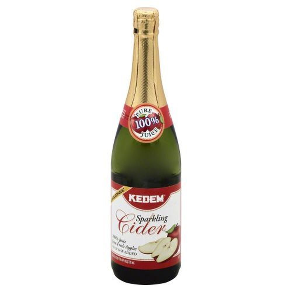 Kedem Sparkling Apple Cider Juice, 25.4 Fluid Ounce -- 6 Per Case