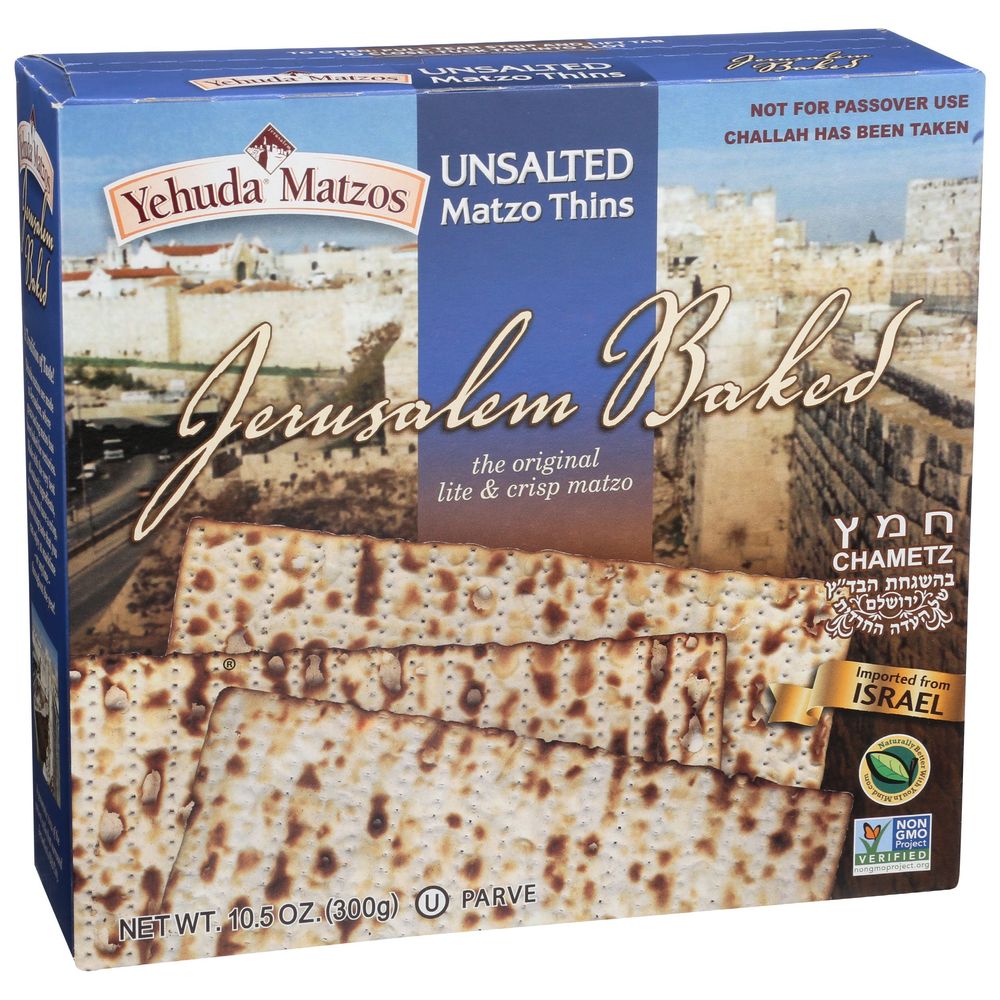 Yehuda Unsalted Matzo Thins, 10.5 Ounce -- 12 Per Case