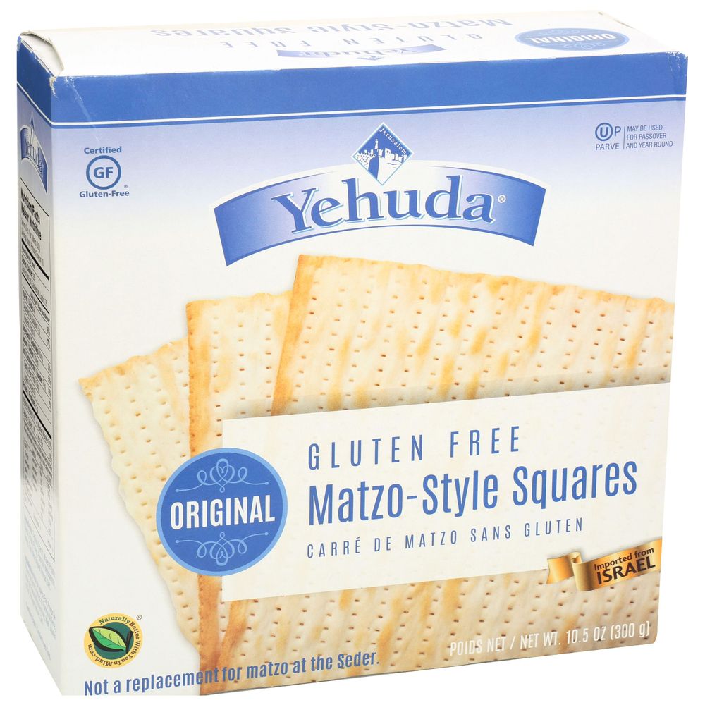 Yehuda Original Gluten Free Matzo Style Squares, 10.5 Ounce -- 12 Per Case