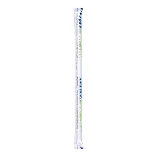 Aardvark White Jumbo Solid Paper Straw, 7.75 Inch, 400 Count -- 8 Per Case
