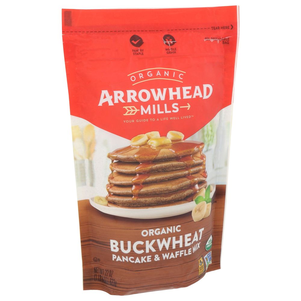 Arrowhead Mills Organic Buckwheat Pancake And Waffle Mix, 22 Ounce -- 6 Per Case