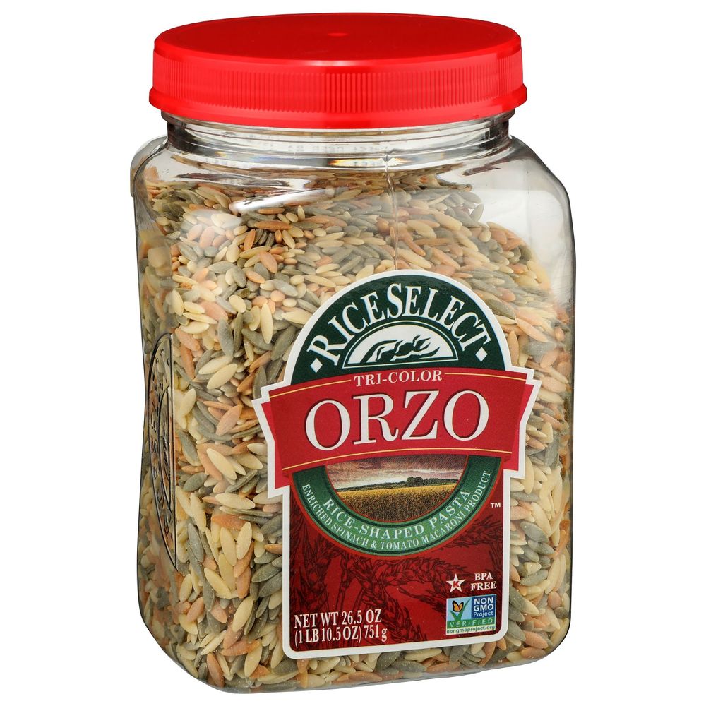 RiceSelect Tri Color Orzo Pasta, 26.5 Ounce -- 4 per case