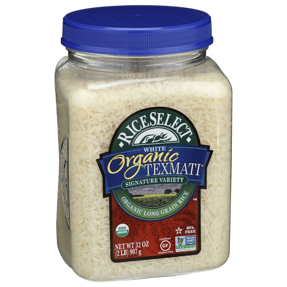 Riceselect Organic Texmati White Rice, 32 Ounce Jar -- 4 Per Case