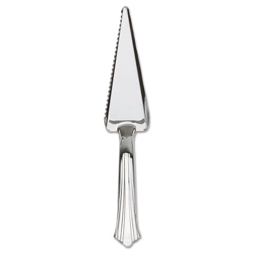 Wna Reflections Silver Heavyweight Plastic Cake Cutter -- 40 Per Case