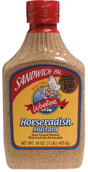 Woeber's Sandwich Pal Horseradish Mustard, 16 Ounce -- 6 Per Case