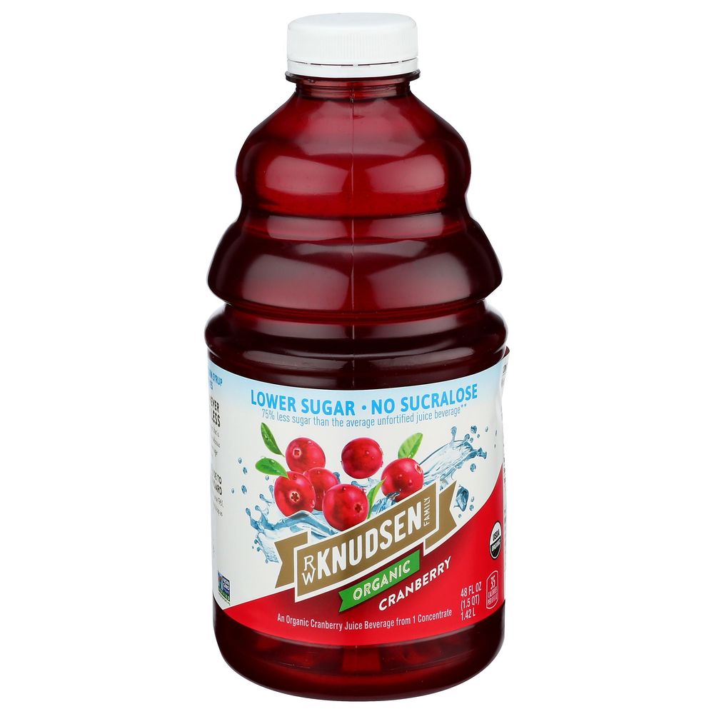 R.w. Knudsen Organic Lower Sugar Cranberry Juice, 48 Fluid Ounce -- 8 Per Case
