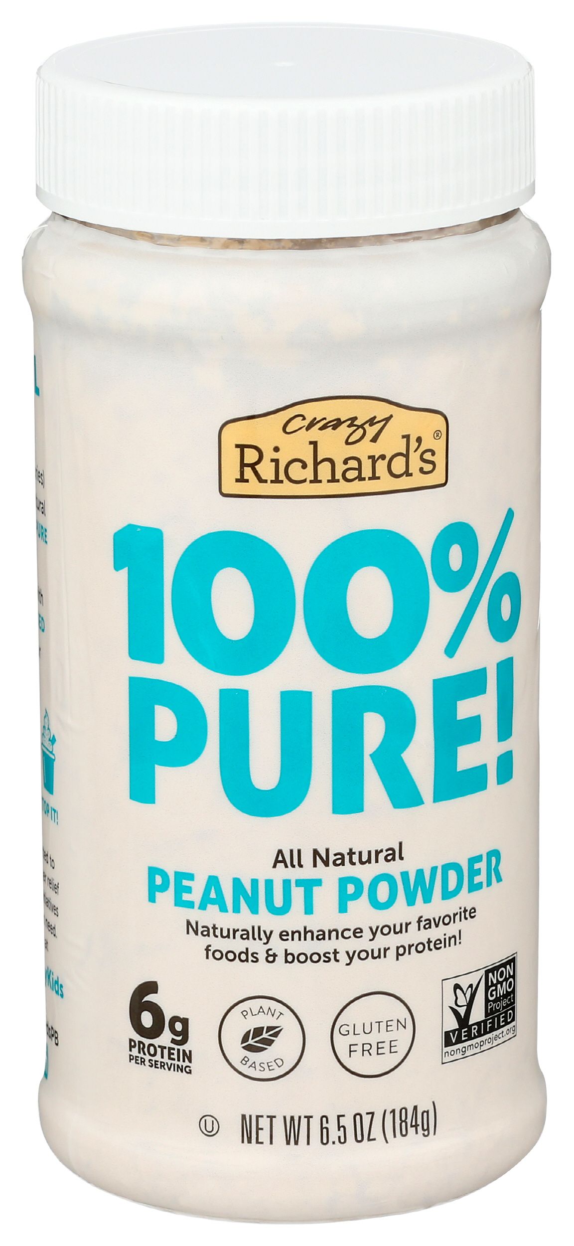 Crazy Richards Pure Peanut Powder, 6.5 Ounce -- 6 per case