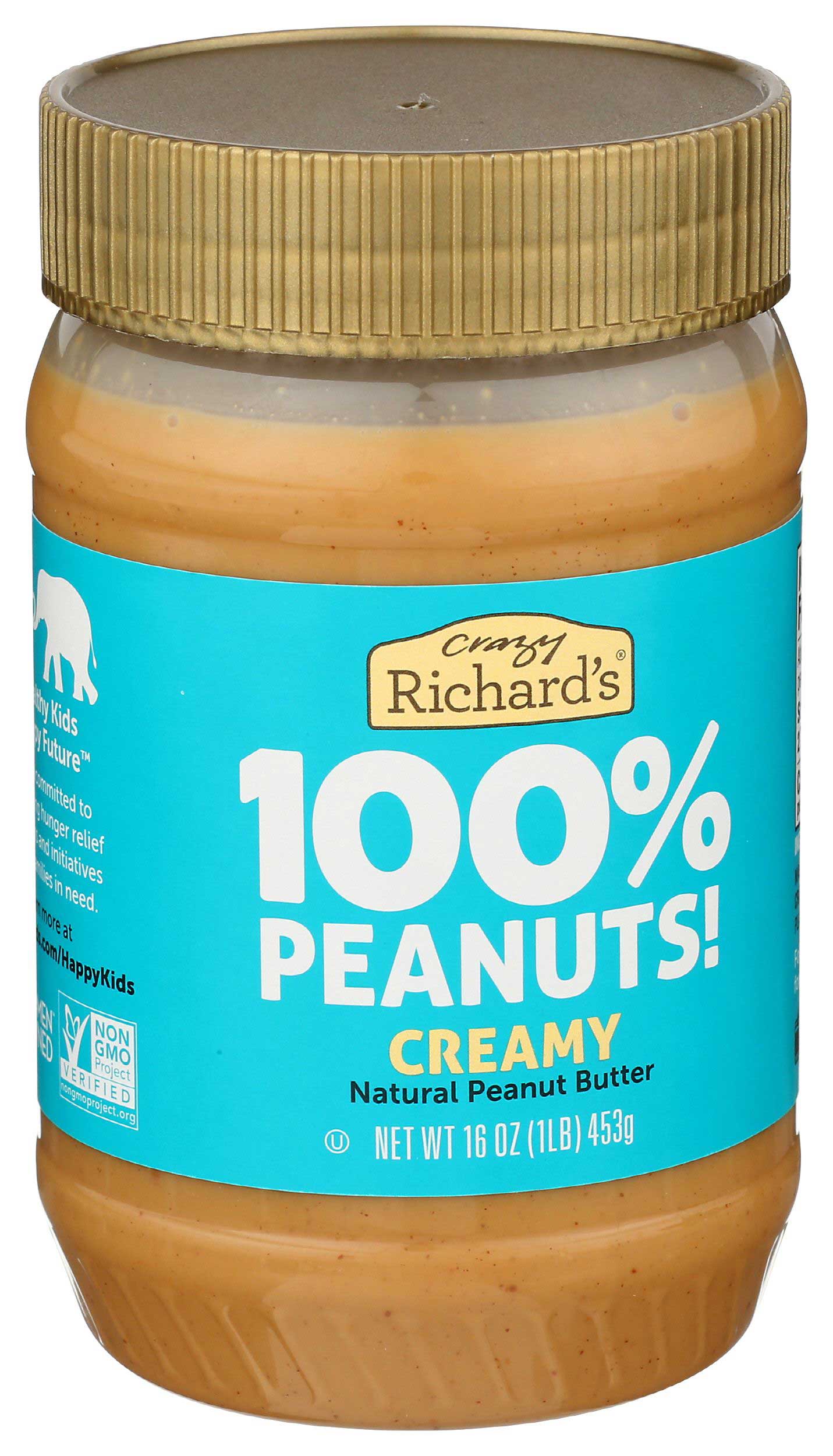 Crazy Richard's Creamy Peanut Butter, 16 Ounce -- 6 Per Case