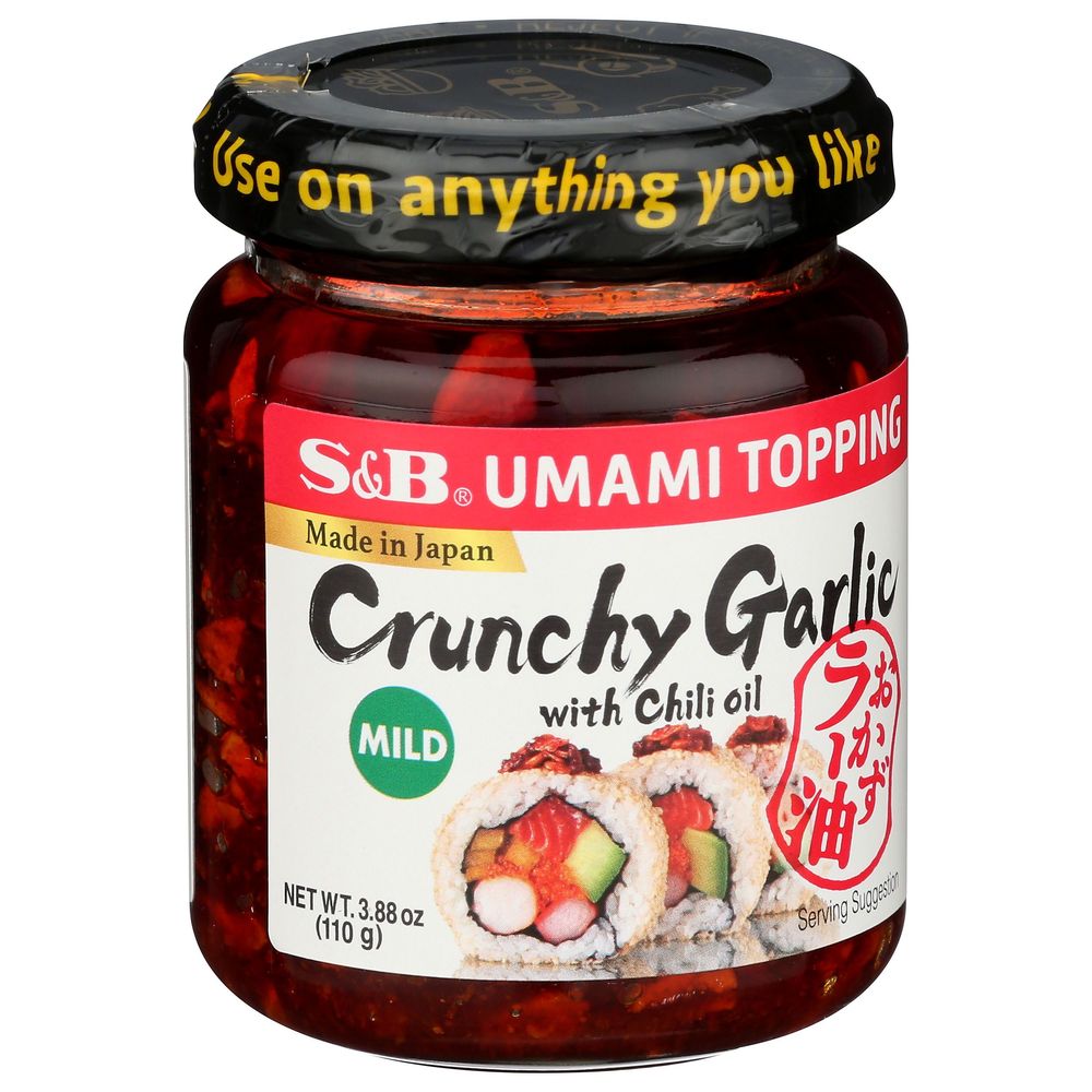 S&b Crunchy Garlic With Chili Oil Umami Topping, 3.9 Fluid Ounce -- 6 Per Case