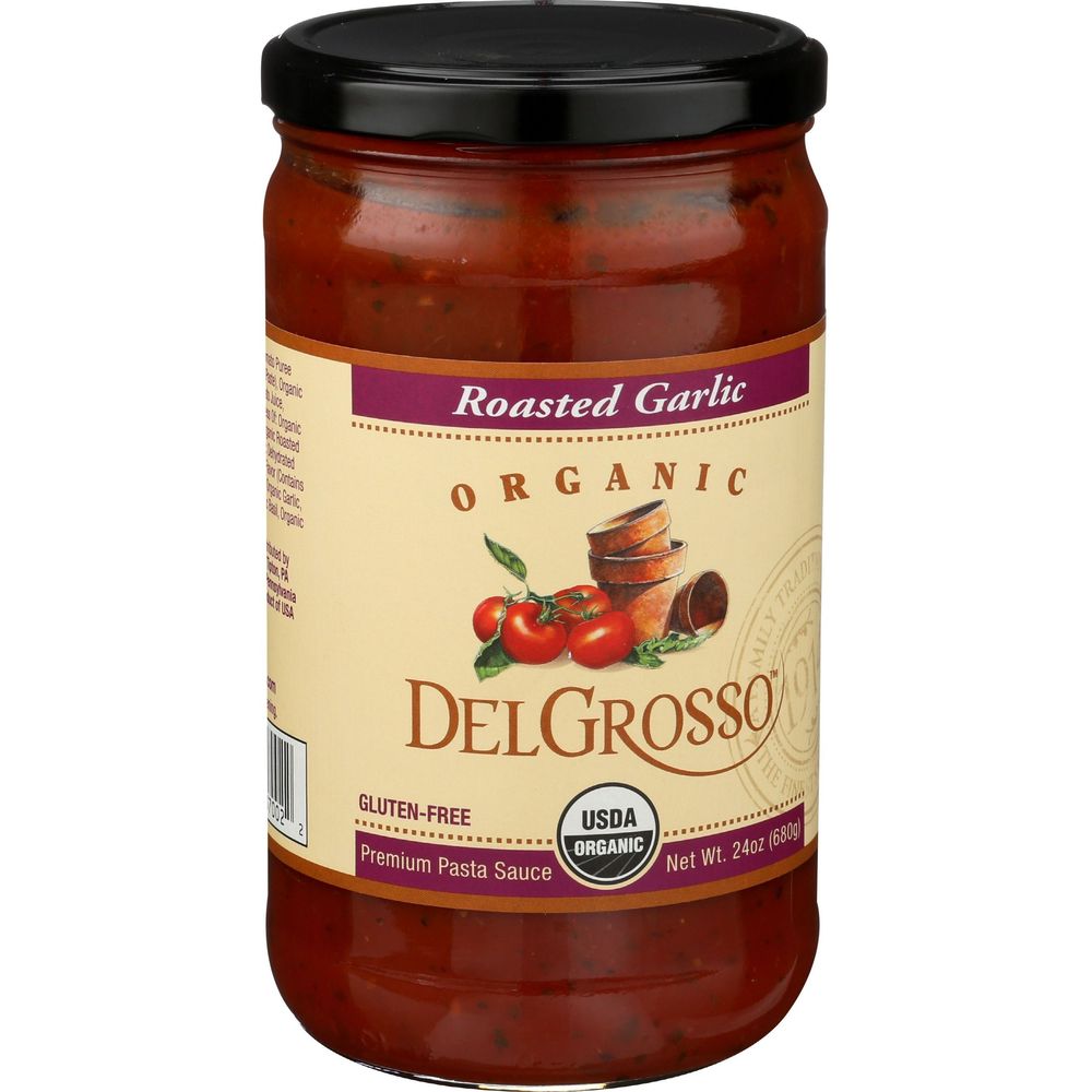 Delgrosso Organic Roasted Garlic Pasta Sauce, 24 Ounce -- 12 Per Case