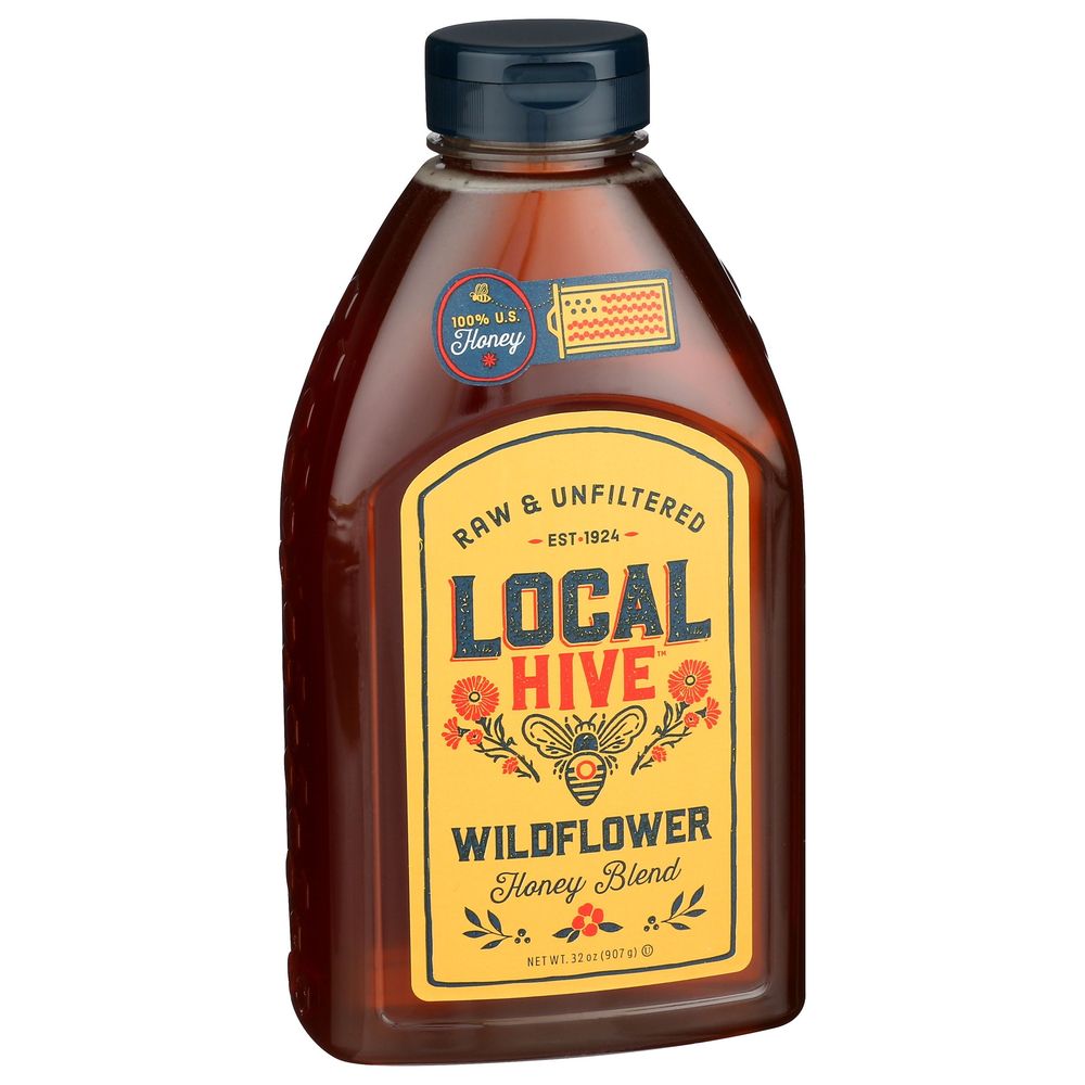 Local Hive Wildflower Raw And Unfiltered Honey, 32 Ounce -- 6 Per Case