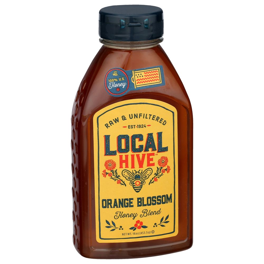 Local Hive Orange Blossom Raw And Unfiltered Honey, 16 Ounce -- 6 Per Case