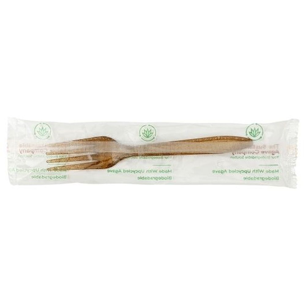 The Sustainable Agave Individually Wrapped Brown Fork, 600 Count
