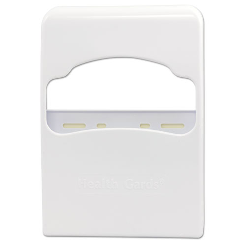 Hospeco Health Gards White Quarter-fold Toilet Seat Cover Dispenser, 8.75 X 2 X 12 Inch