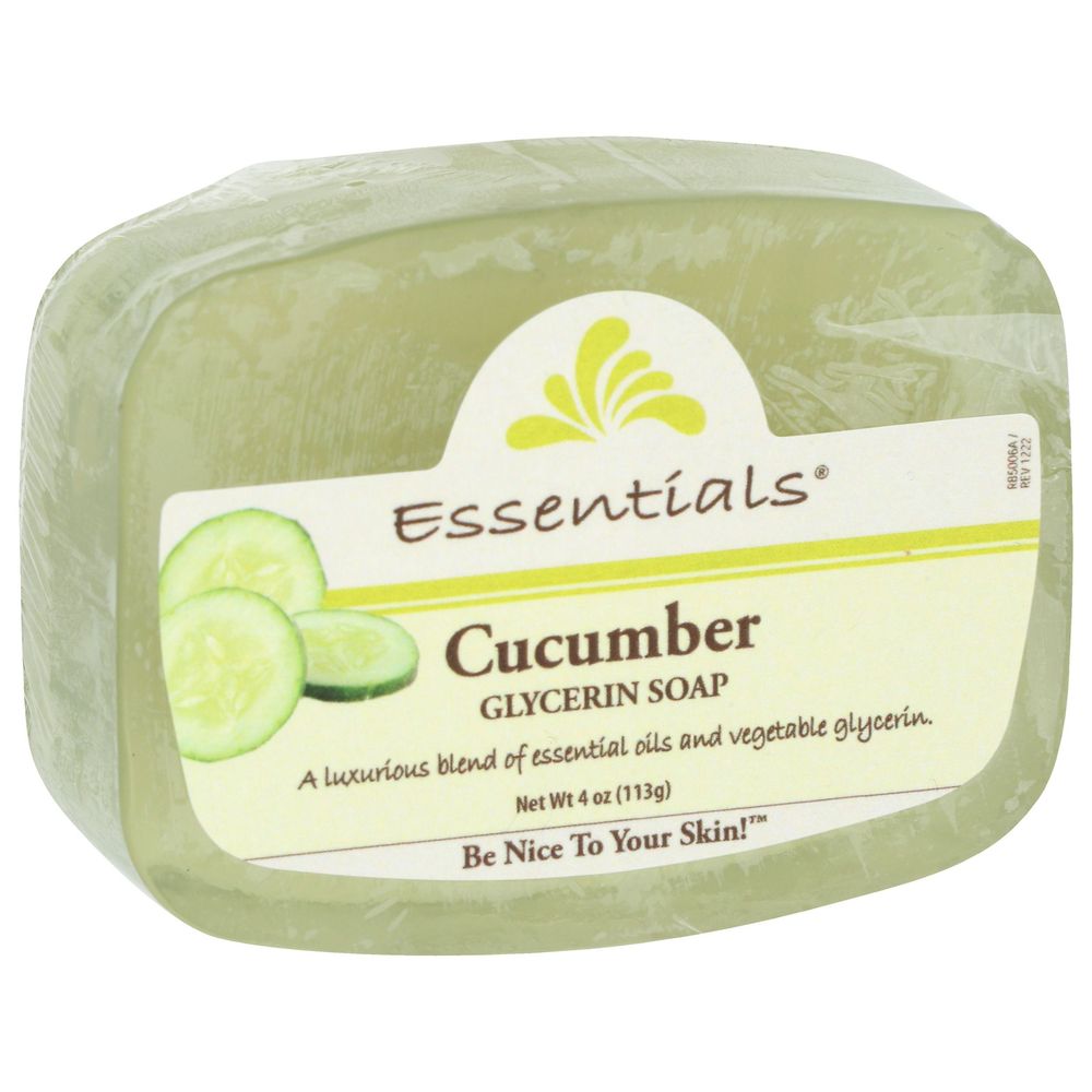 Clearly Natural Cucumber Glycerin Bar Soap, 4 Ounce -- 3 Per Case
