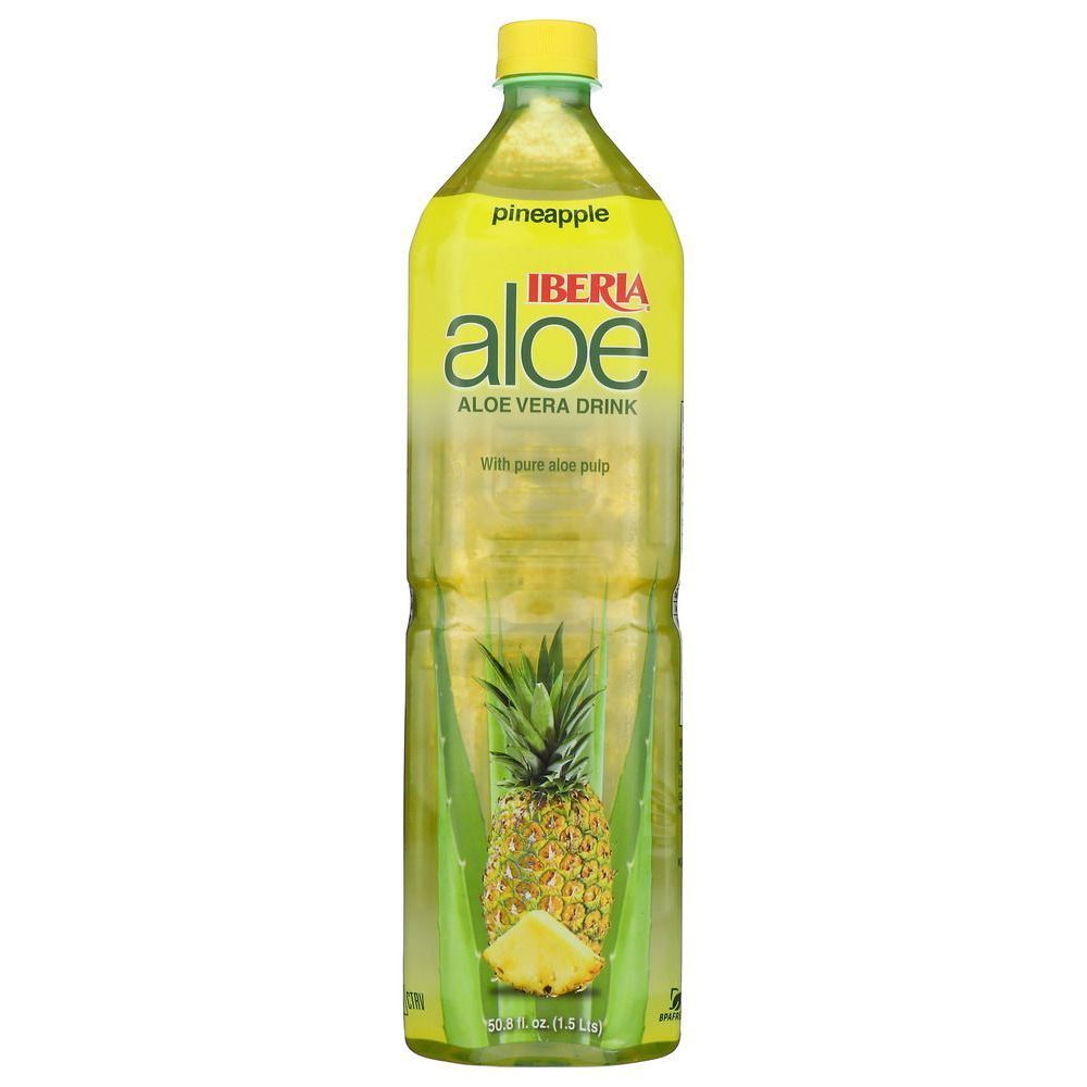 Iberia Pineapple Aloe Vera Drink, 1.5 Liter -- 12 Per Case
