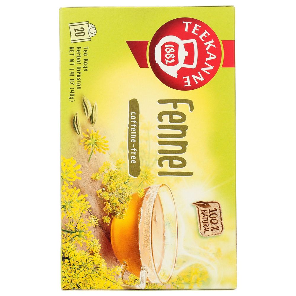 Teekanne Fennel Herbal Tea, 20 Tea Bags -- 10 Per Case