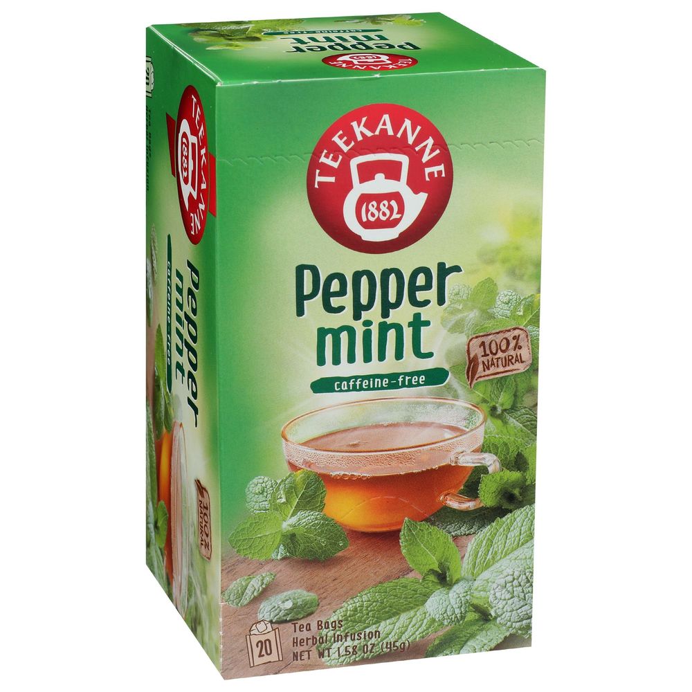 Teekanne Peppermint Herbal Tea, 20 Tea Bags -- 10 Per Case