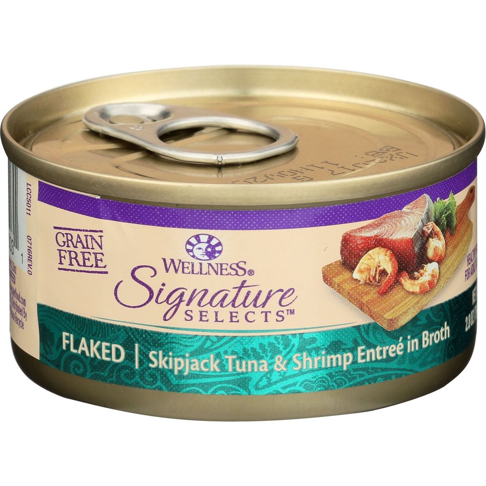Wellness Signature Selects Flaked Tuna And Shrimp Canned Cat Food, 2.8 Ounce -- 12 Per Case