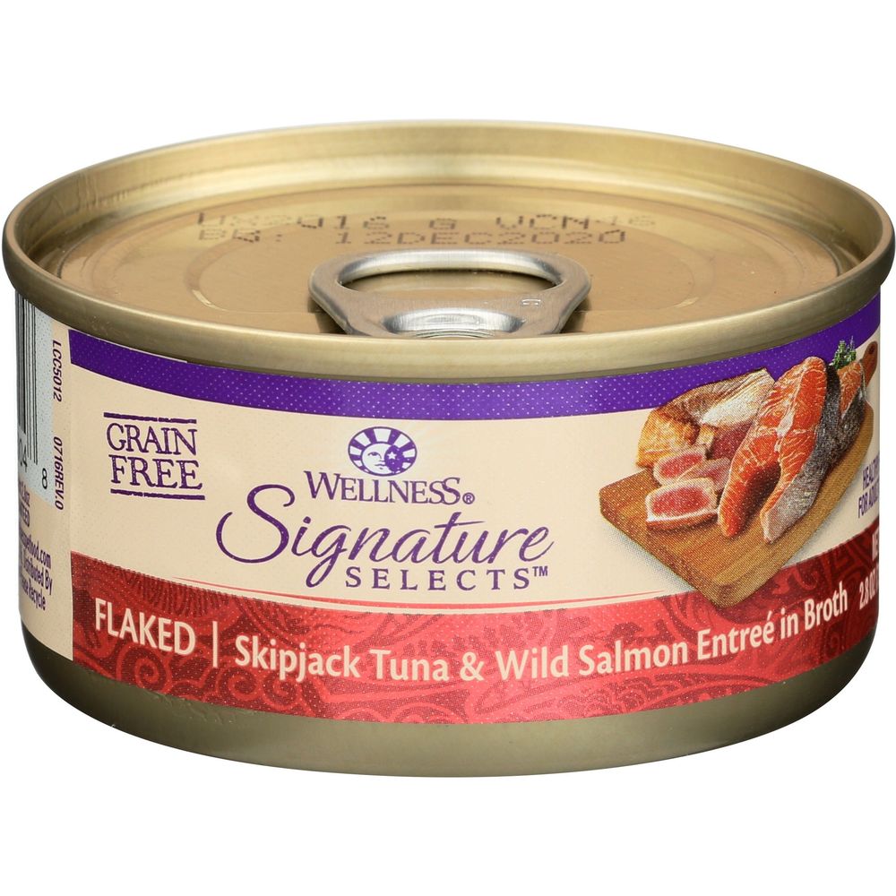 Wellness Signature Selects Flaked Tuna And Salmon Canned Cat Food, 2.8 Ounce -- 12 Per Case