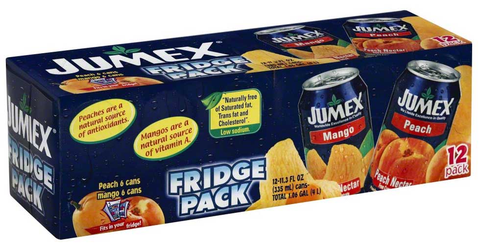 Jumex Mango Peach Nectar - Fridge Pack, 135.6 Fluid Ounce