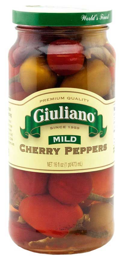 Giuliano Sweet Mild Cherry Peppers, 16 Ounce -- 6 Per Case