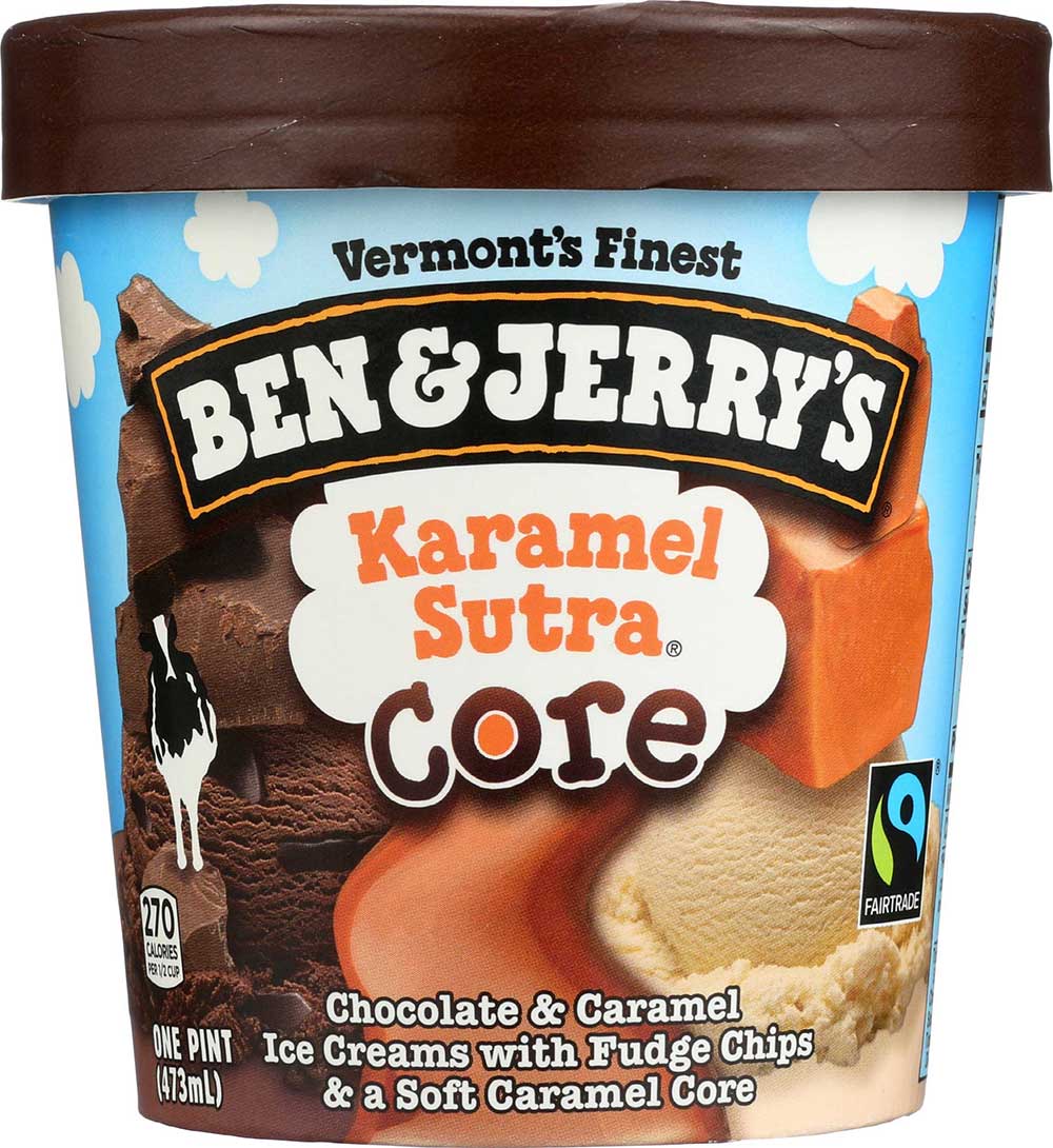 Ben And Jerry's Karamel Sutra Chocolate And Caramel Ice Cream, 1 Pint -- 8 Per Case