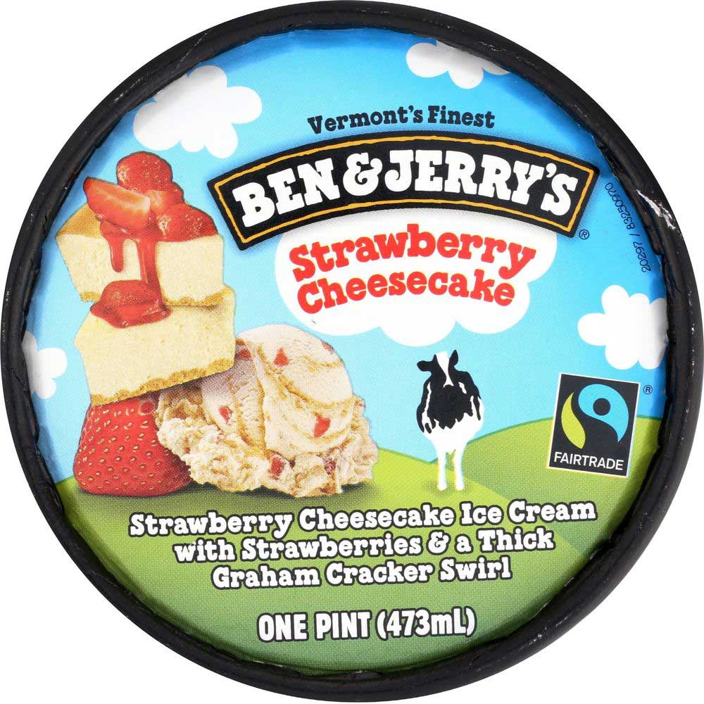鉛筆画「Sweet strawberry ice cream」　B5大サイズ Ben and Jerrys Strawberry Cheesecake Ice Cream, 1 Pint -- 8