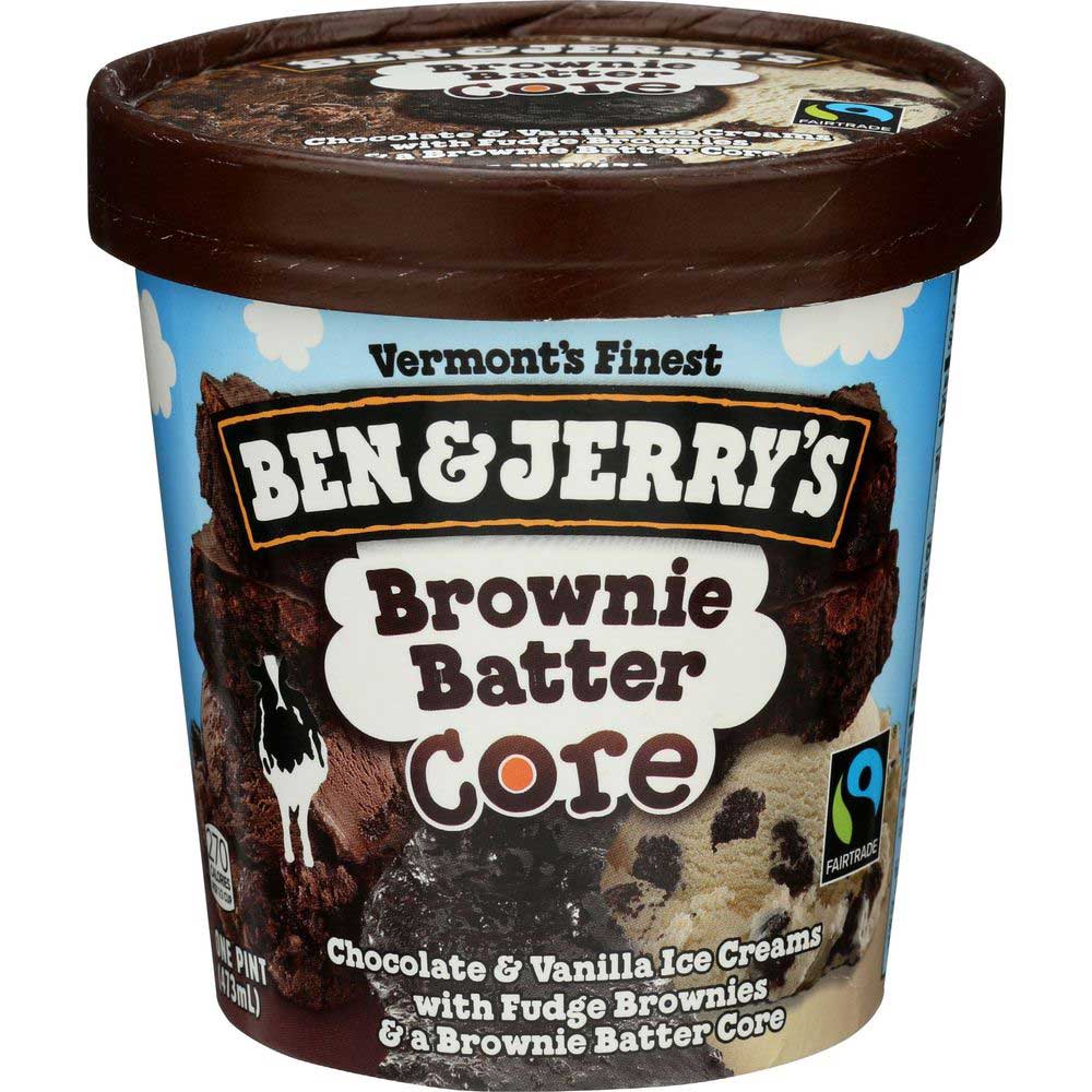 Ben and Jerrys Brownie Batter Core Ice Cream Case FoodServiceDirect