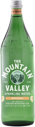 The Mountain Valley Springwhite Peach Sparkling Water, 33.8 Fluid Ounce -- 12 Per Case