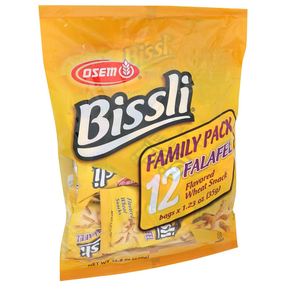 Osem Bissli Falafel Flavored Wheat Snack, Family Pack, 14.8 Ounce -- 4 Per Case