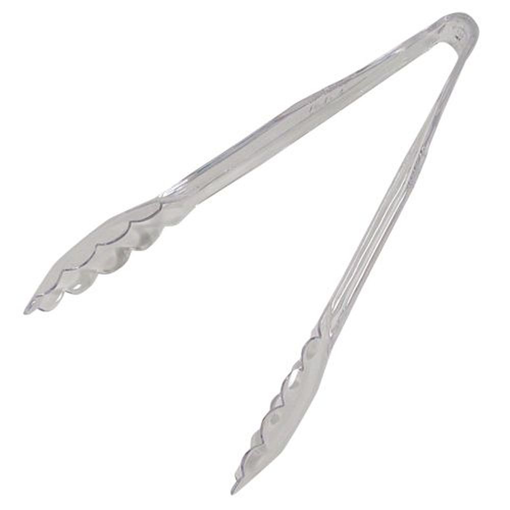 Carlisle 410907 Carly Polycarbonate Clear Utility Tong, 8.75 Inch