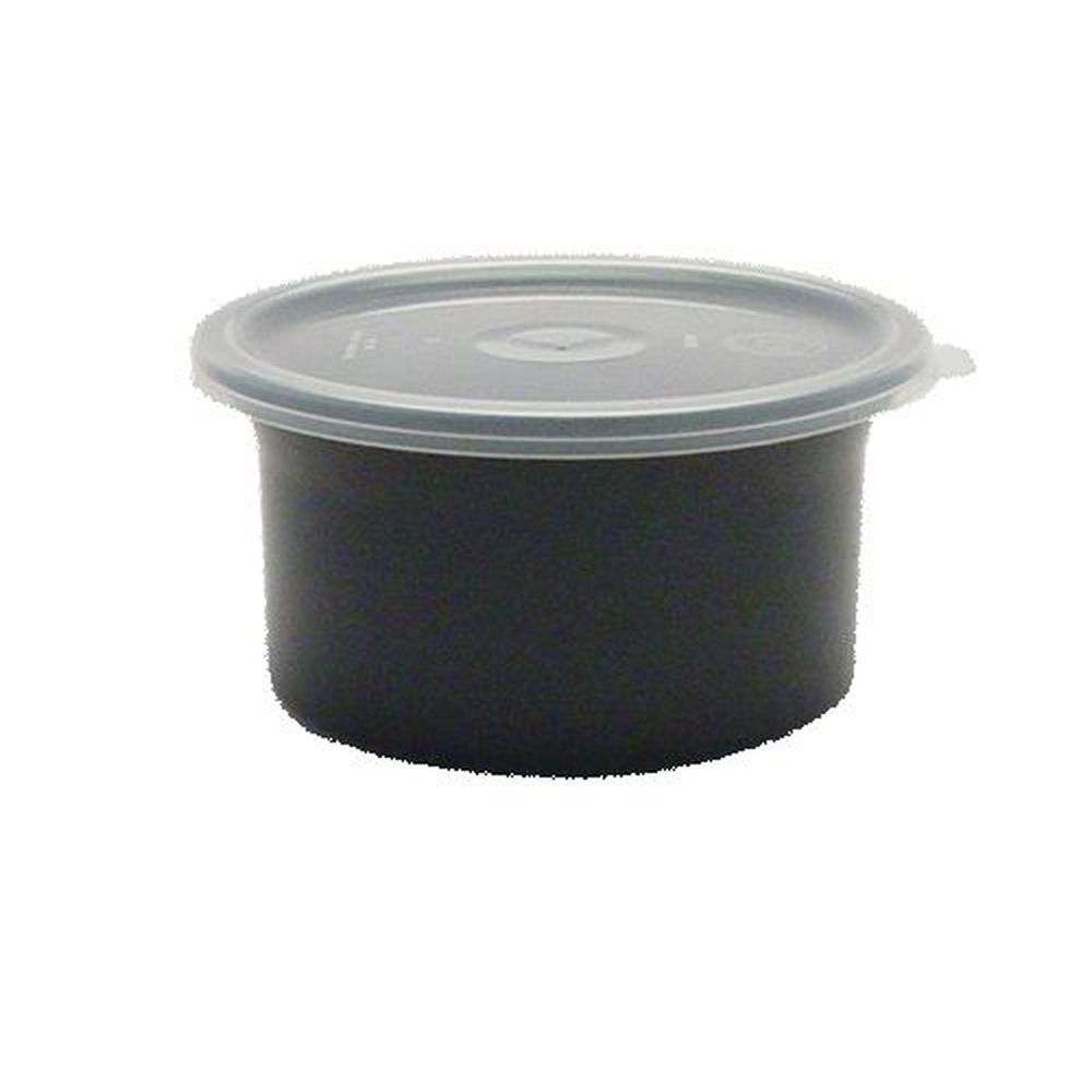 Carlisle 30003 Classic San Black Crock With Lid, 0.6 Quart Capacity