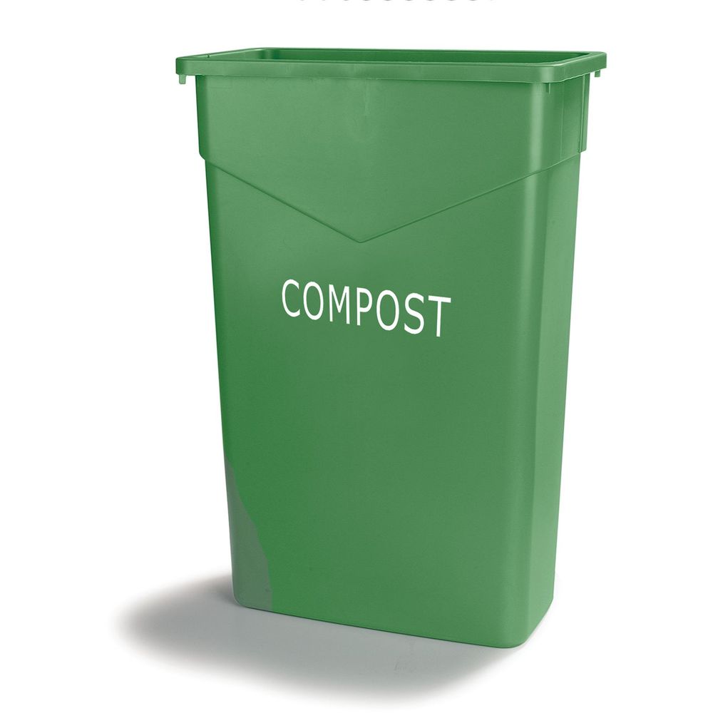 Carlisle 342023CMP09 Trimline Polyethylene Green Rectangle Compost ...