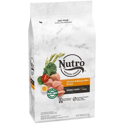Nutro Complete Adult Chicken Brown Rice Oatmeal Dry Dog Food, 5 Pound -- 3 Per Case