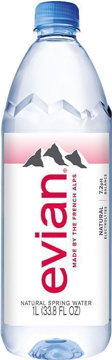 Evian Natural Spring Water, 1 Liter -- 12 Per Case