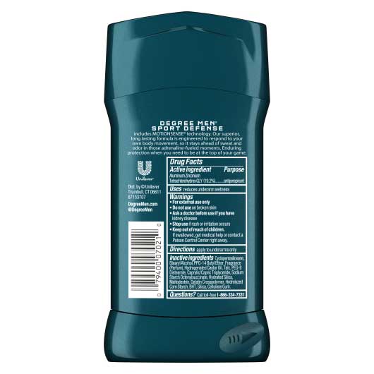 Degree Men Motion Sense Sport Defense Anti Perspirant Deodorant, 2.7 Ounce -- 12 Per Case