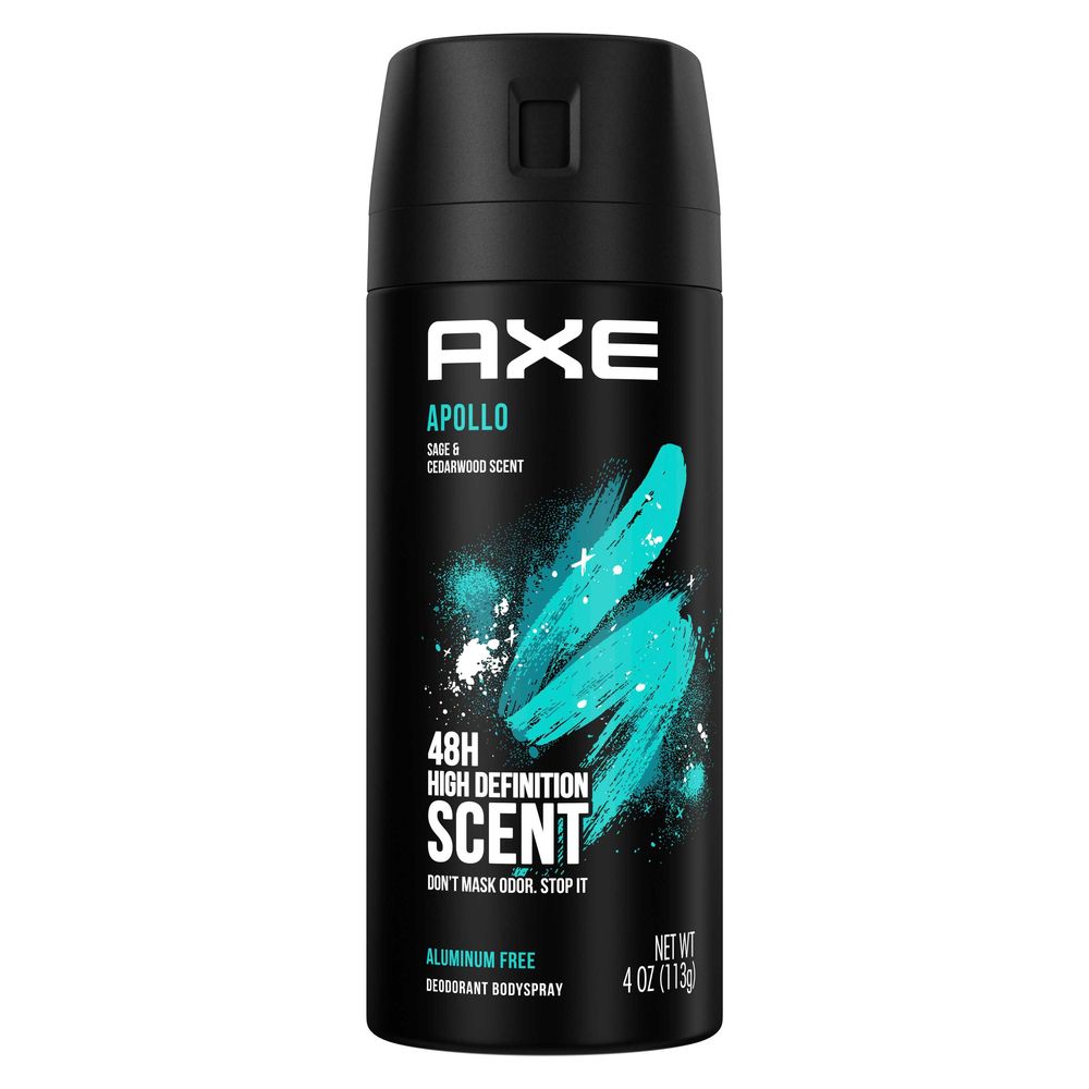 Axe Apollo Sage And Cedarwood Deodorant Body Spray, 4 Ounce -- 12 Per Case