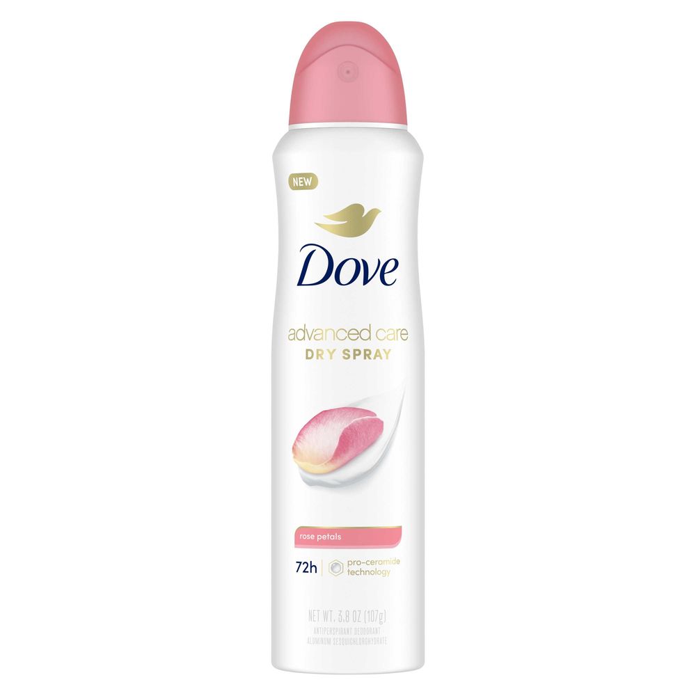 Dove Advanced Care Rose Petals Antiperspirant Deodorant Spray, 3.8 Ounce -- 12 Per Case