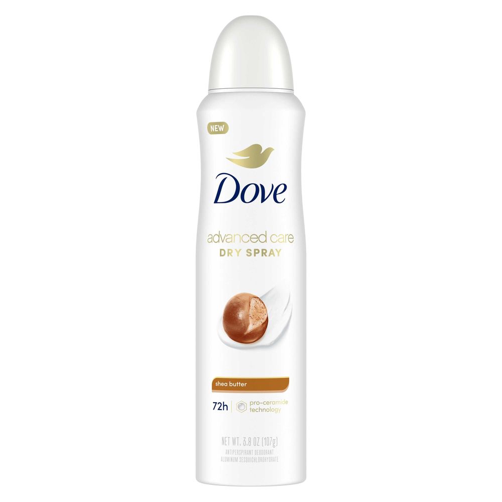 Dove Advanced Care Shea Butter Antiperspirant Deodorant Spray, 3.8 Ounce -- 12 Per Case
