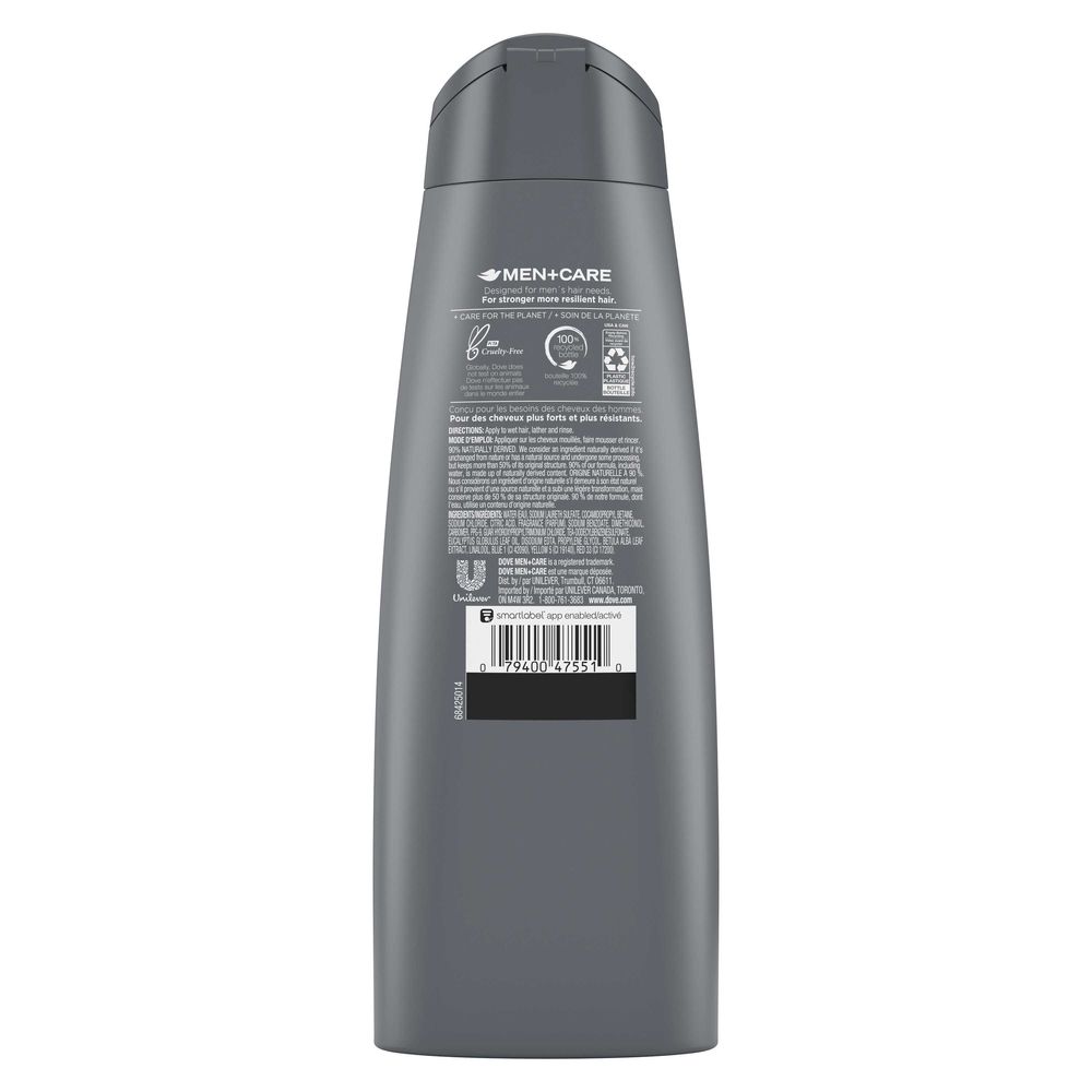 Dove Men+care Eucalyptus And Birch 2 In 1 Shampoo And Conditioner, 12 Ounce -- 6 Per Case