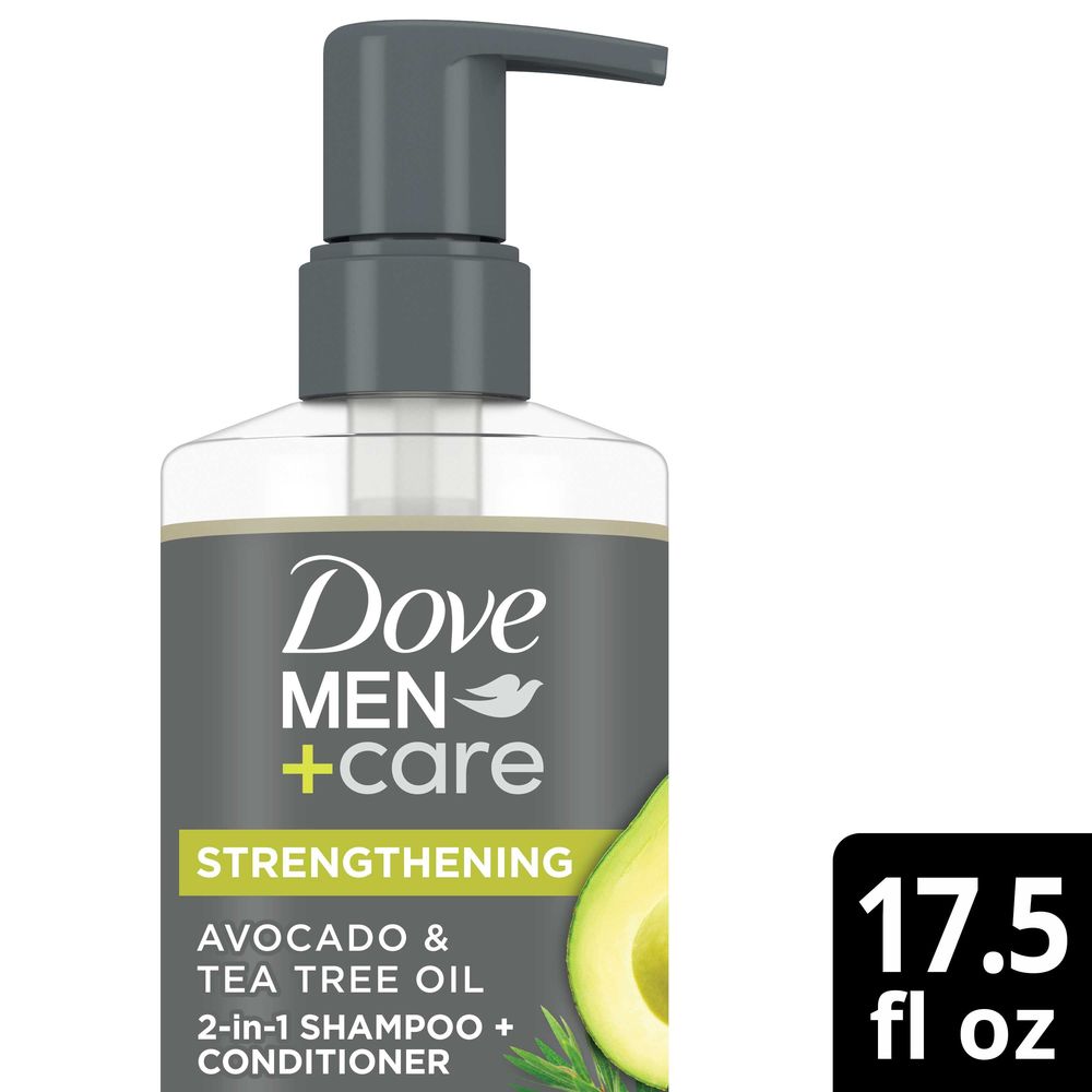 Dove Men+care Avocado And Tea Tree Oil 2-in-1 Shampoo And Conditioner, 17.5 Ounce -- 4 Per Case