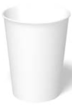 Graphic Packaging White Paper Hot Cup, 8 Ounce - 50 count per pack -- 20 packs per case