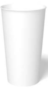 Graphic Packaging White Paper Hot Cup, 20 Ounce - 40 count per pack -- 20 packs per case